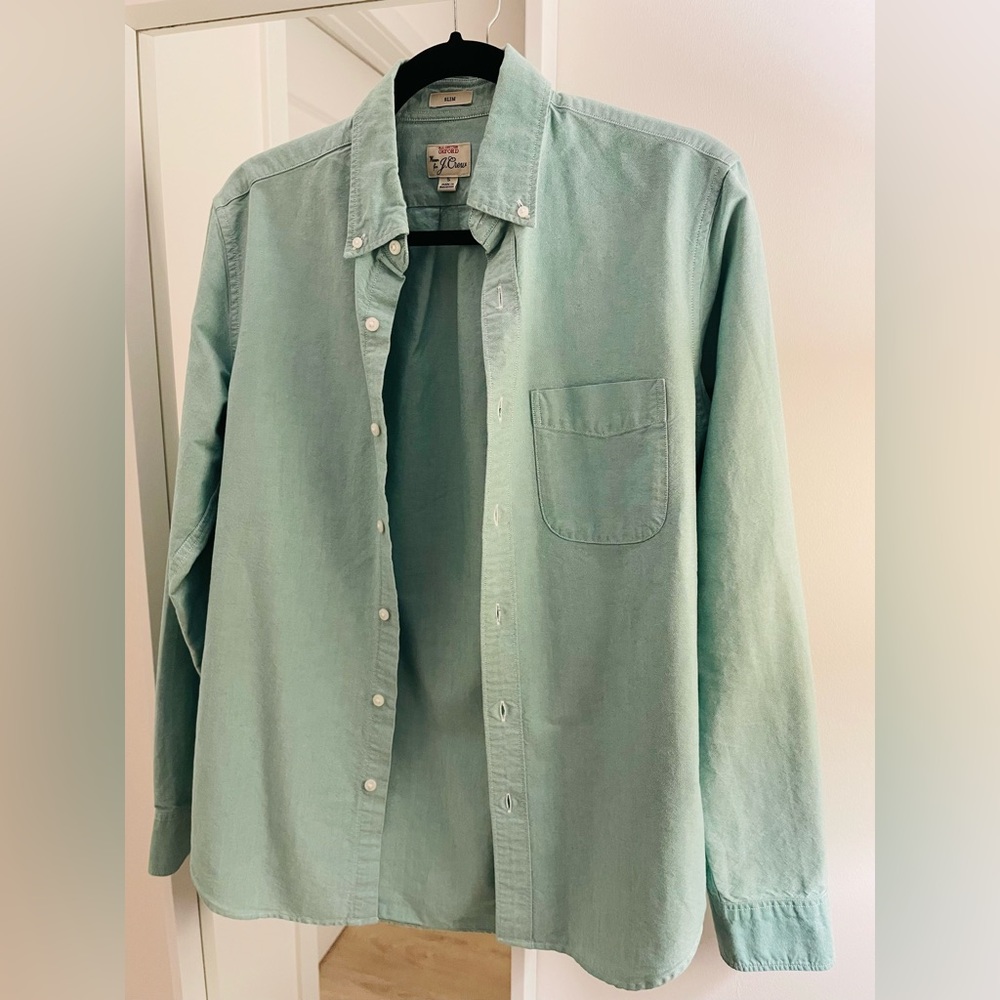 Slim Broken-in organic cotton oxford shirt